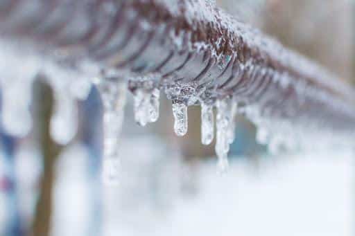 Frozen pipes due to cold weather